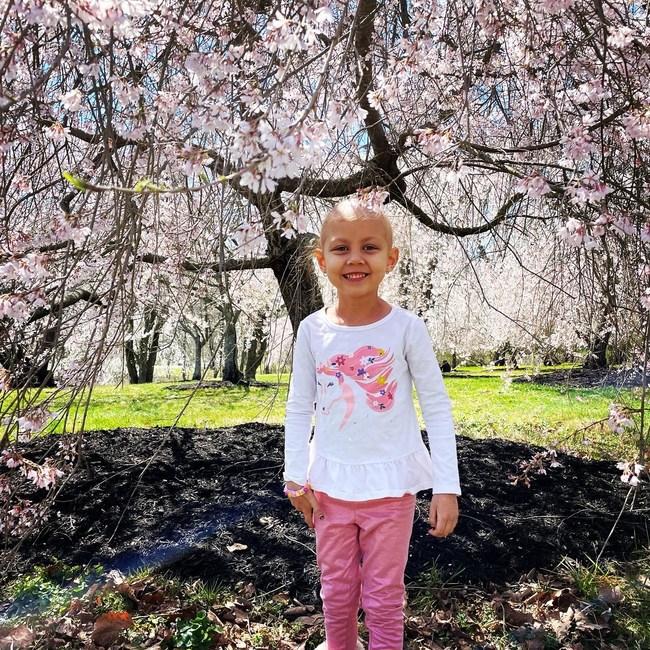 Doctors diagnosed Maddie Fell with high-risk hepatoblastoma (stage 4) before she was five.