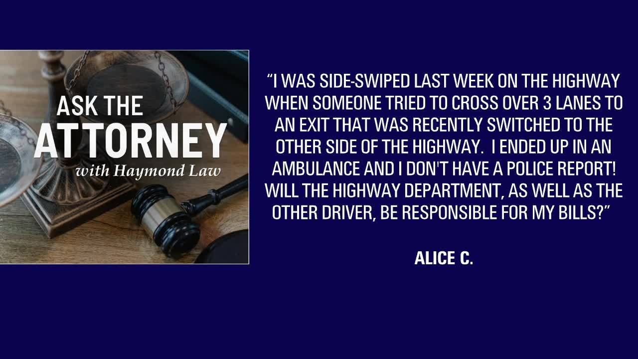 Ask the Attorney: Highway accident